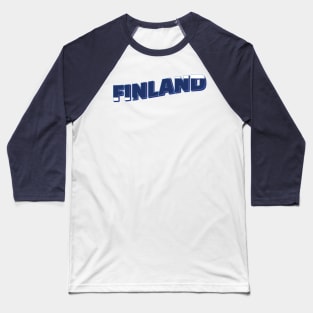 Finland vintage style retro souvenir Baseball T-Shirt